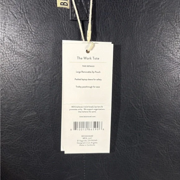 NWT BÉIS Large La Grande Fourre-Tout  Bag Black - Picture 14 of 16